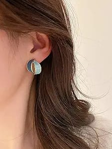 Gold Plated Flower Korean Earrings - KE166