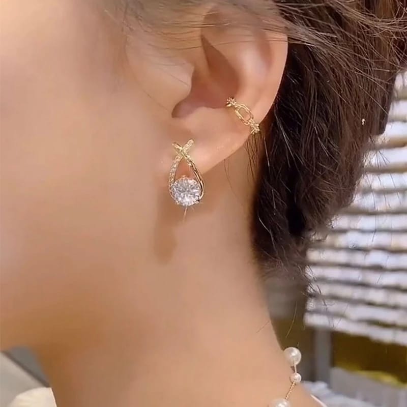 Gold Plated  Korean Earrings - KE168