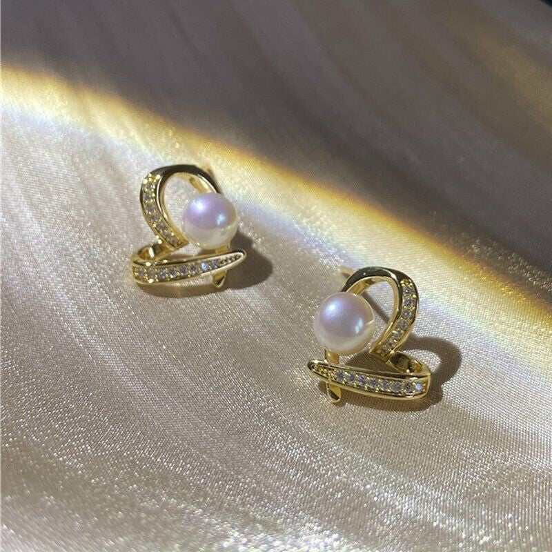 Gold Plated  Korean Earrings - KE169