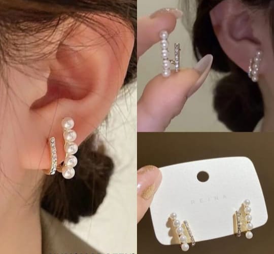 Gold Plated  Korean Earrings - KE173