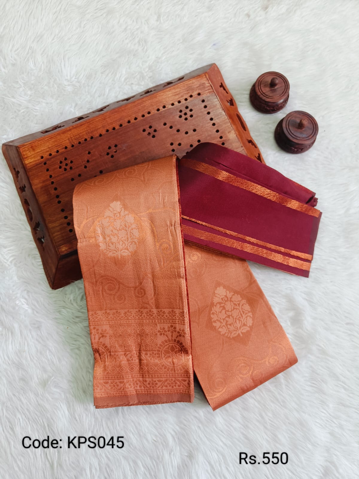 Dark Skin Kubera Pattu Saree - KPS045