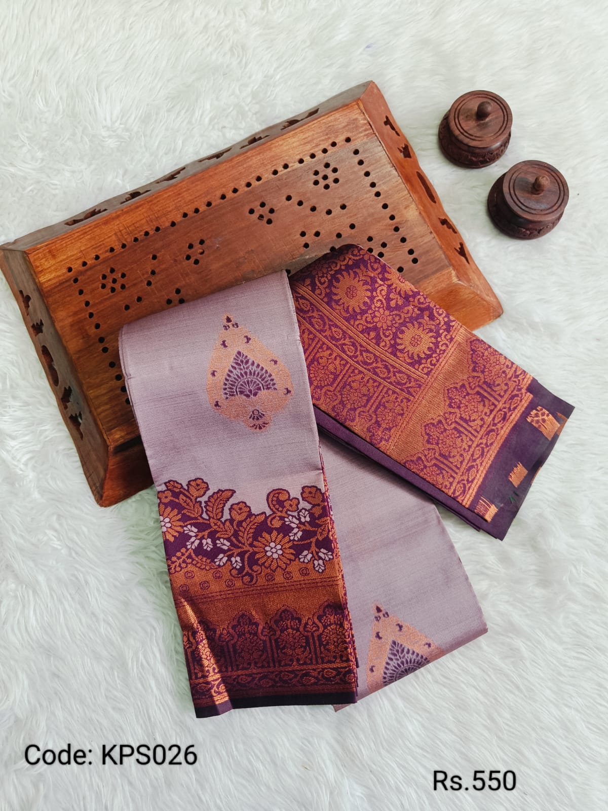Lavender Kubera Pattu Saree - KPS026
