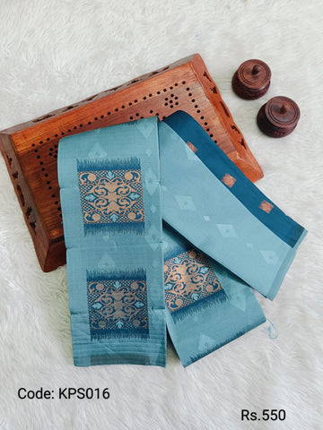Blue Kubera Pattu Saree - KPS016