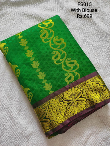Green  Saree with Blouse - FS015