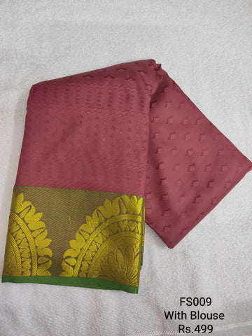 Pink  Saree with Blouse - FS009
