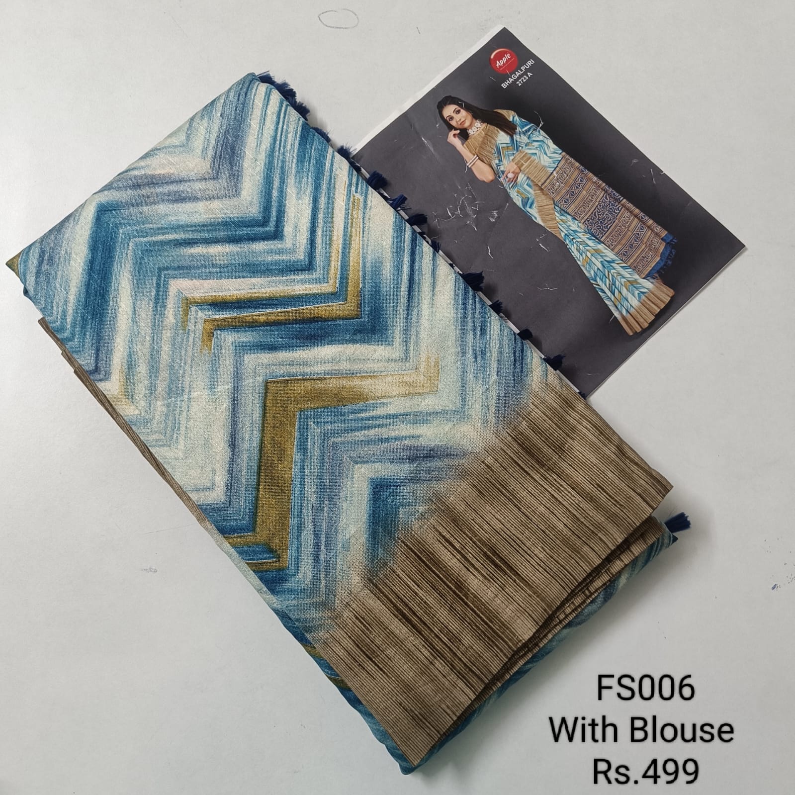 Blue Saree with Blouse - FS006