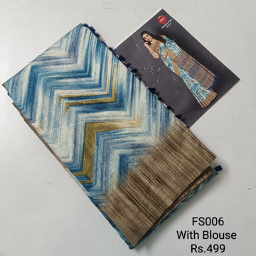 Blue Saree with Blouse - FS006