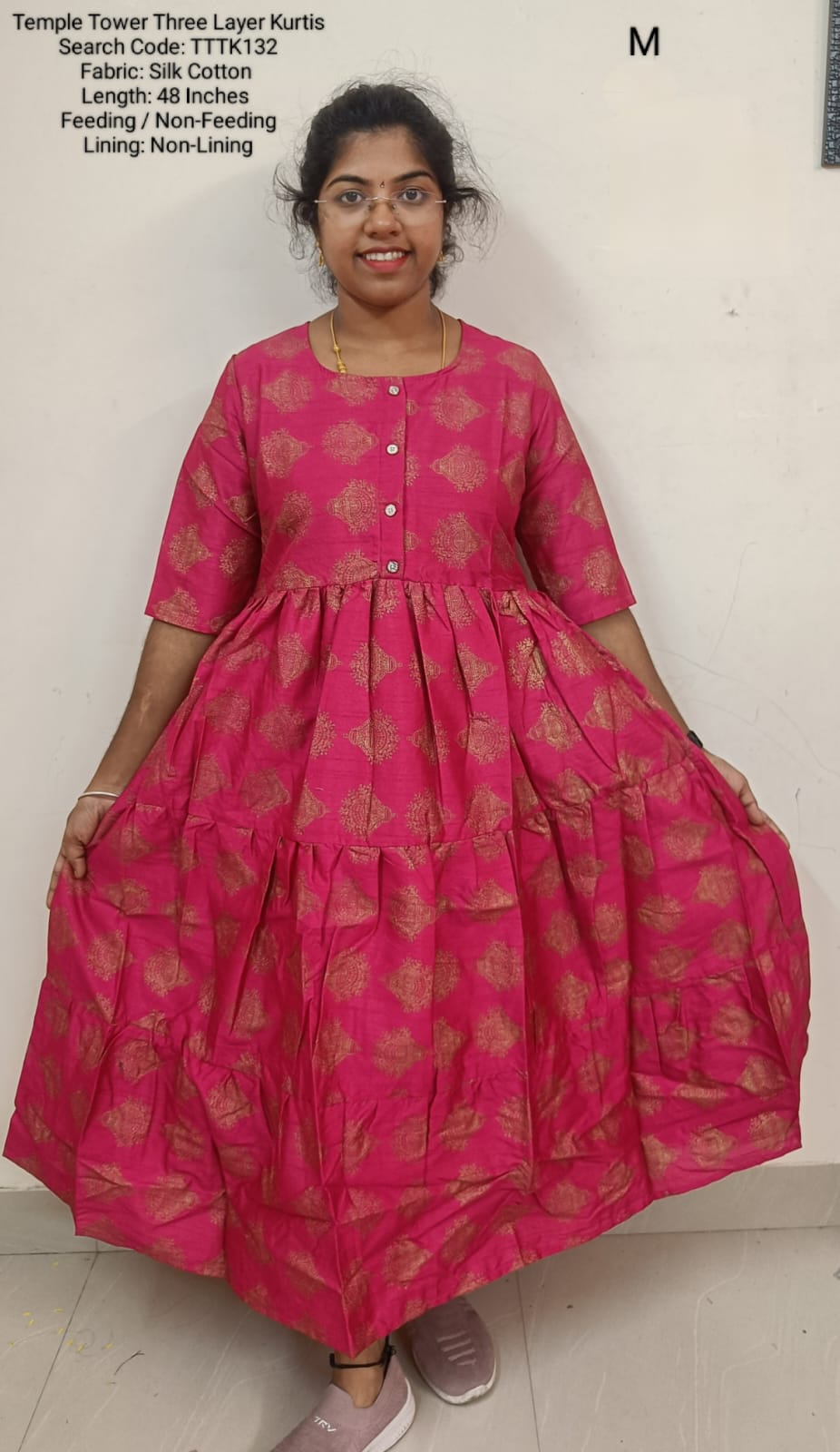 Pink Temple Tower Three Layer Maxi - TTTK132