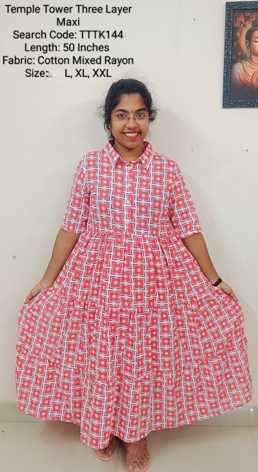 White Brick Temple Tower Three Layer Maxi -TTTK144