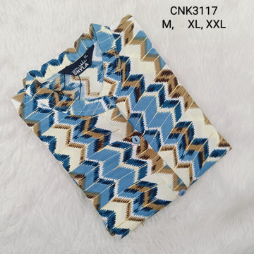 Blue Collar neck with Centre slit Kurti - CNK3117