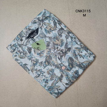 Sky Blue Collar neck with Centre slit Kurti - CNK3115