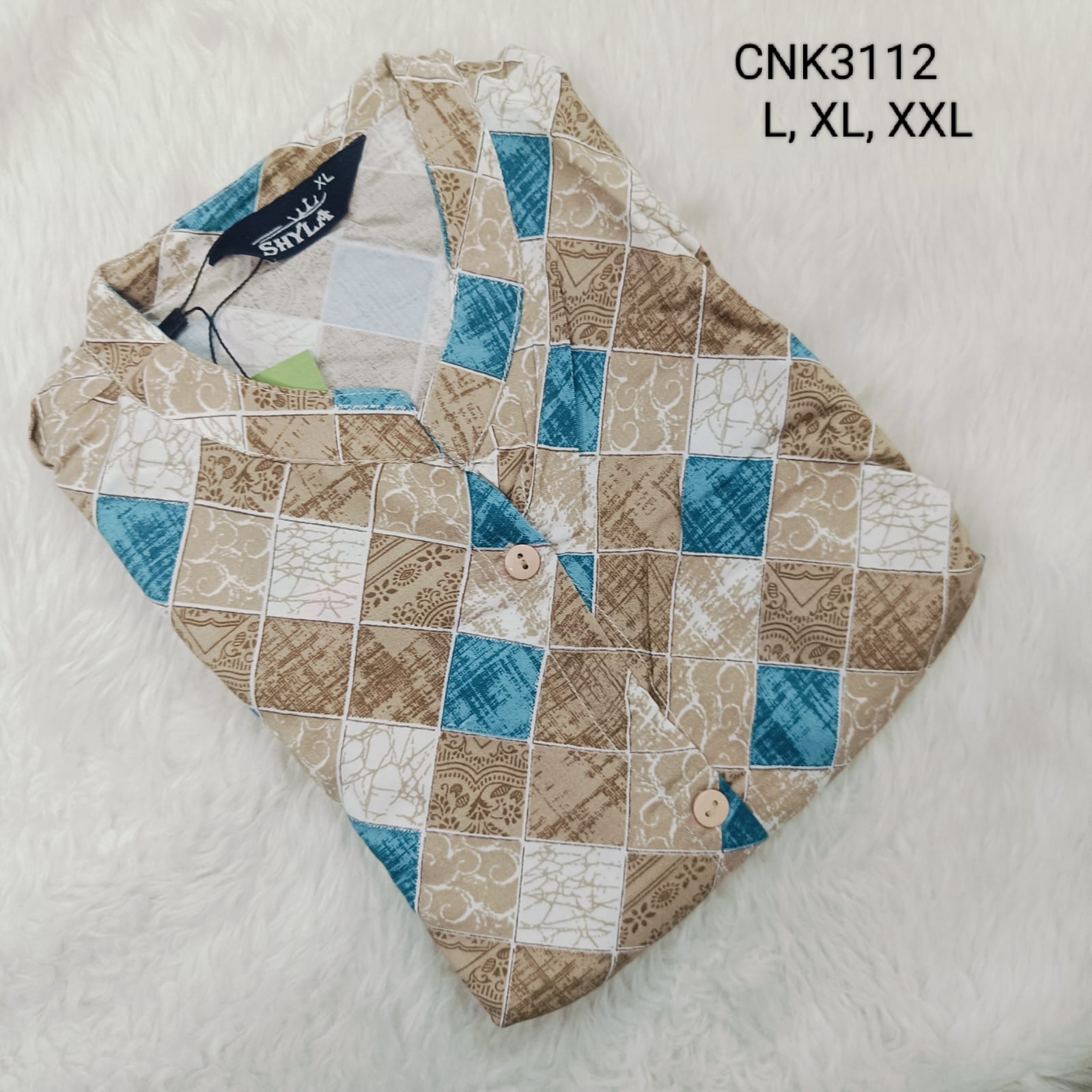 Skin  Collar neck with Centre slit Kurti - CNK3112