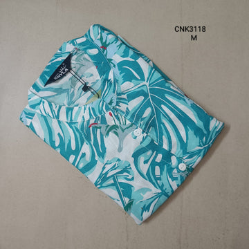 Sky Blue  Collar neck with Centre slit Kurti - CNK3118