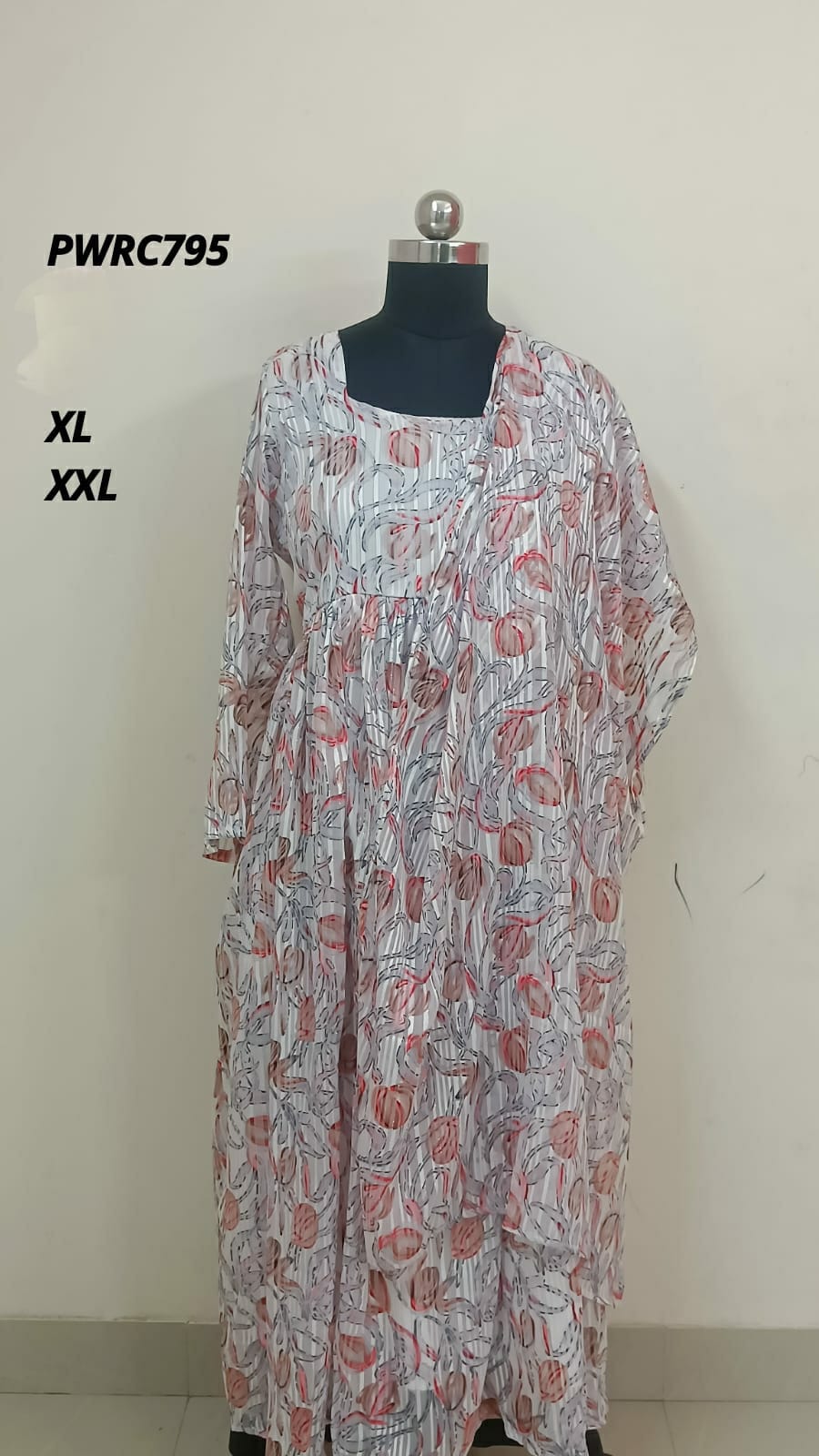 Grey Georgette trending maxi gown with dupatta - PWRC795
