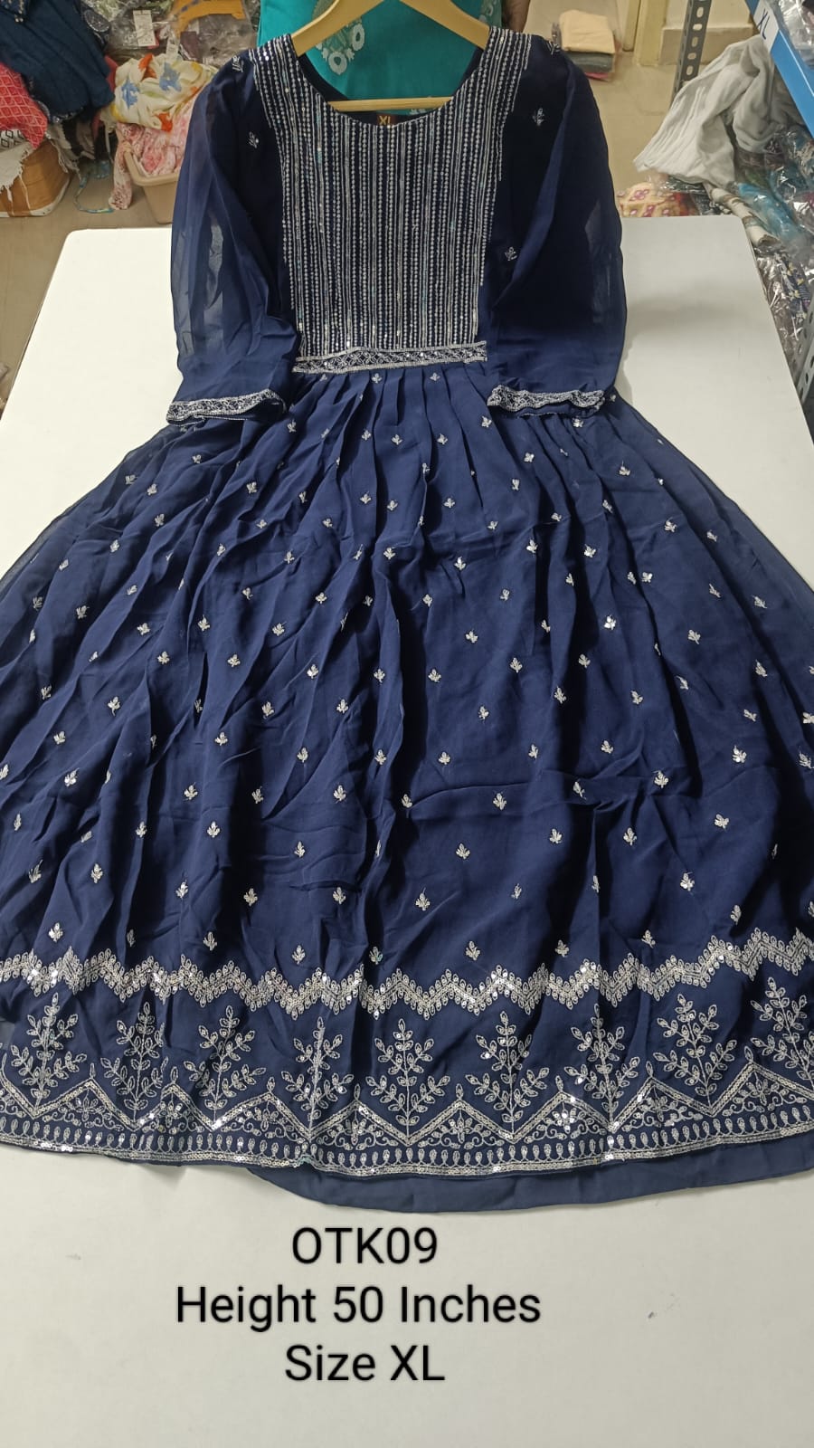 Blue Georgette Maxi - OTK09