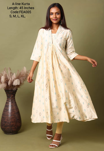 Skin V Neck Silk Cotton Embroidery Alone - FEA005