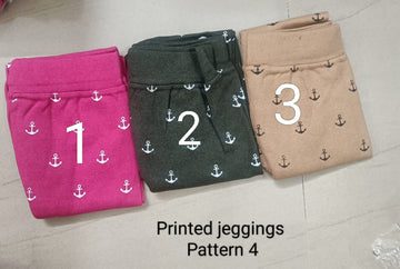 Printed Jeggings  Free Size Hip upto 42 Inches - Pattern 4