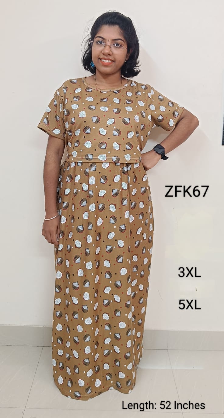 Brown Zipless Feeding Kurtis Flip Flap Model - ZFK67