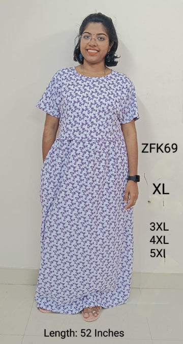 Light Lavender Zipless Feeding Kurtis Flip Flap Model - ZFK69