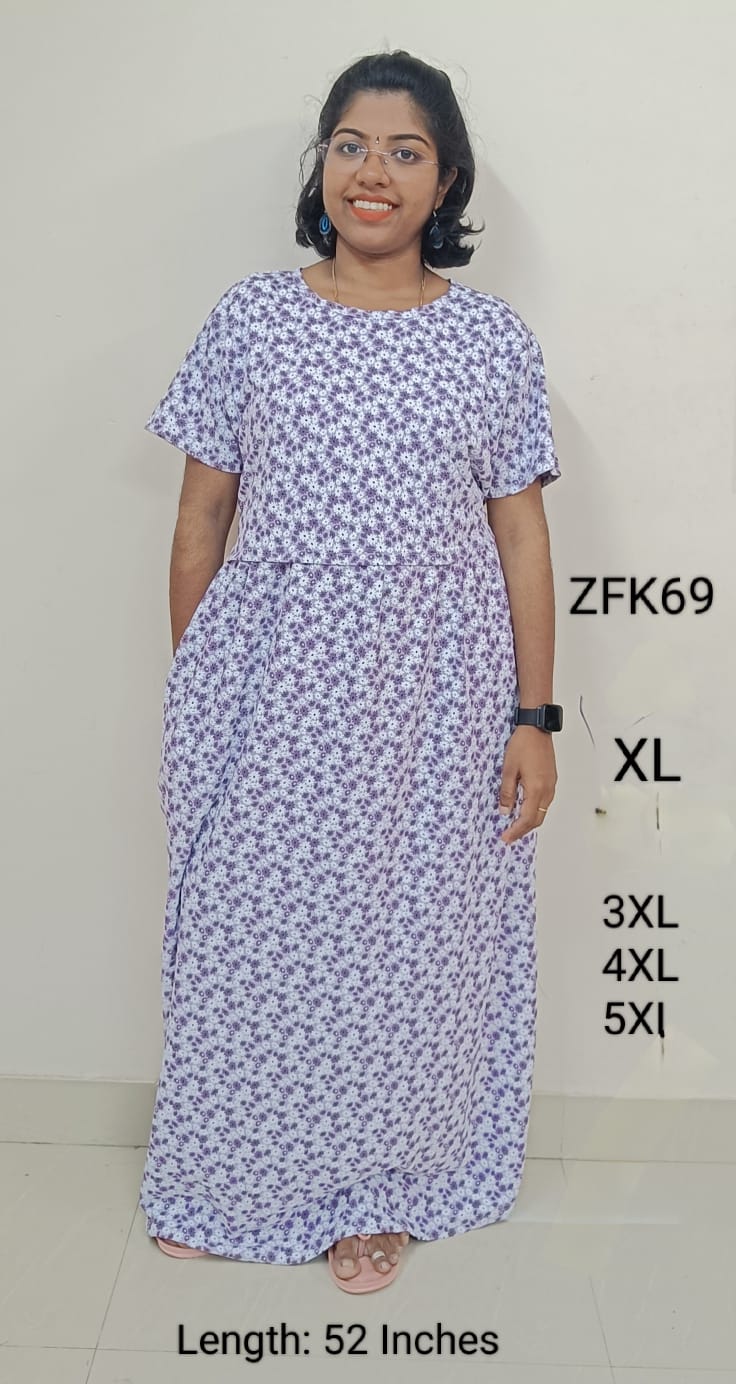 Light Lavender Zipless Feeding Kurtis Flip Flap Model - ZFK69