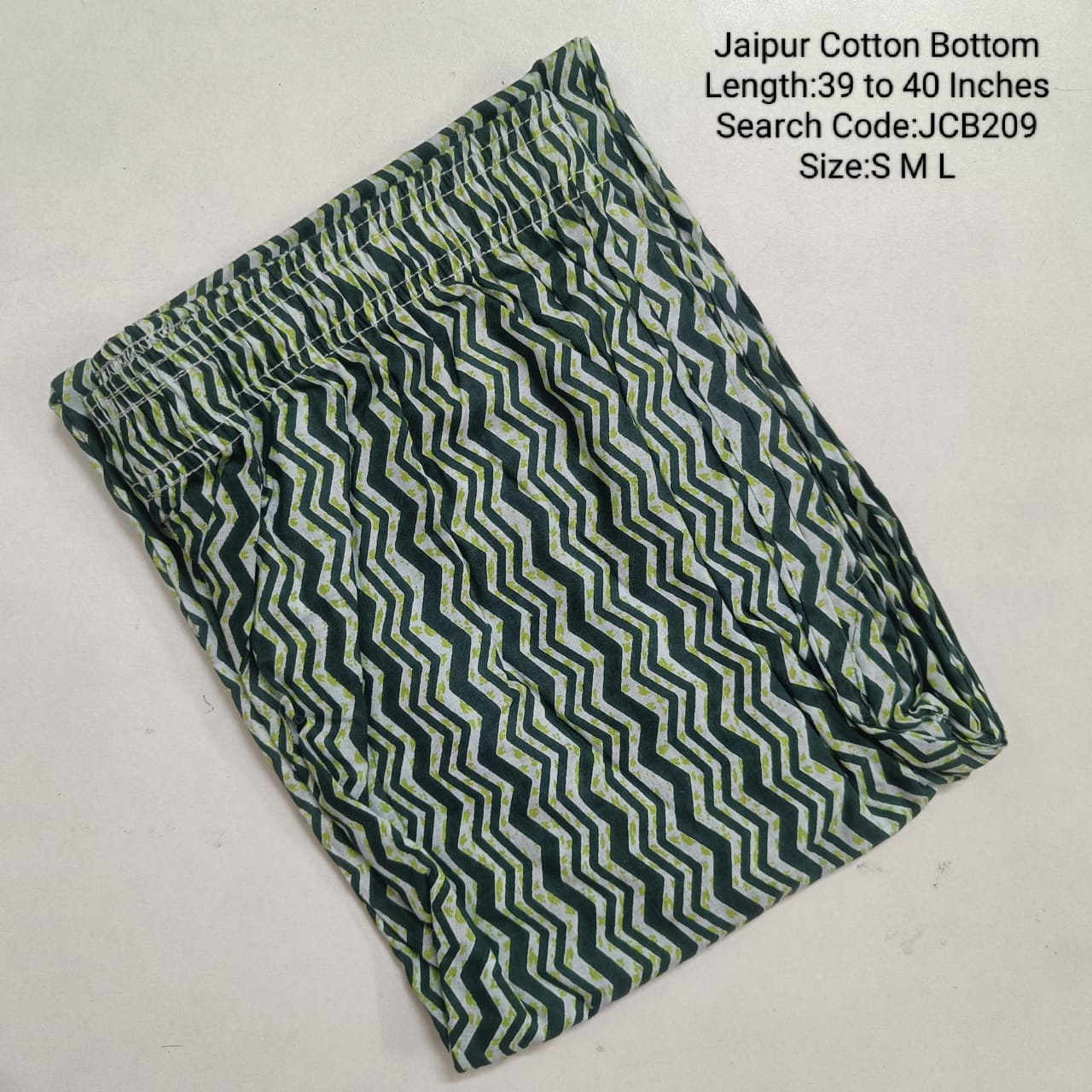 Bottle Green Jaipur Cotton  Printed  Kurta Pant - JCB209