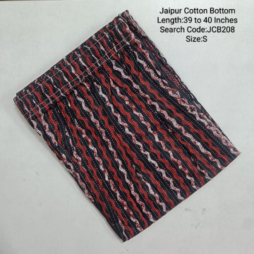 Black Jaipur Cotton  Printed  Kurta Pant - JCB208