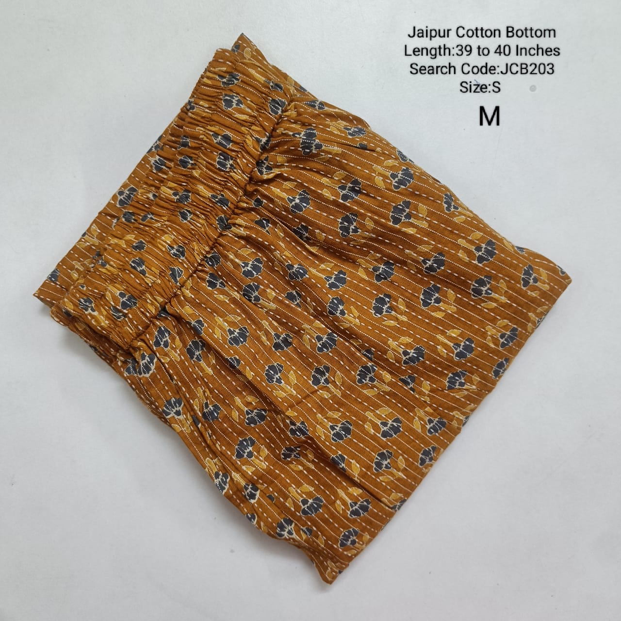 Yellow Jaipur Cotton  Printed  Kurta Pant - JCB203