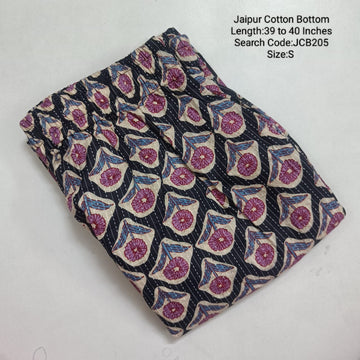 Black Jaipur Cotton  Printed  Kurta Pant - JCB205