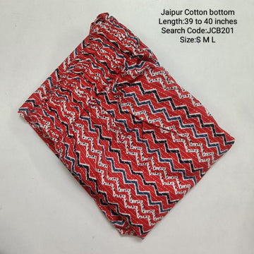 Red Jaipur Cotton  Printed  Kurta Pant - JCB201