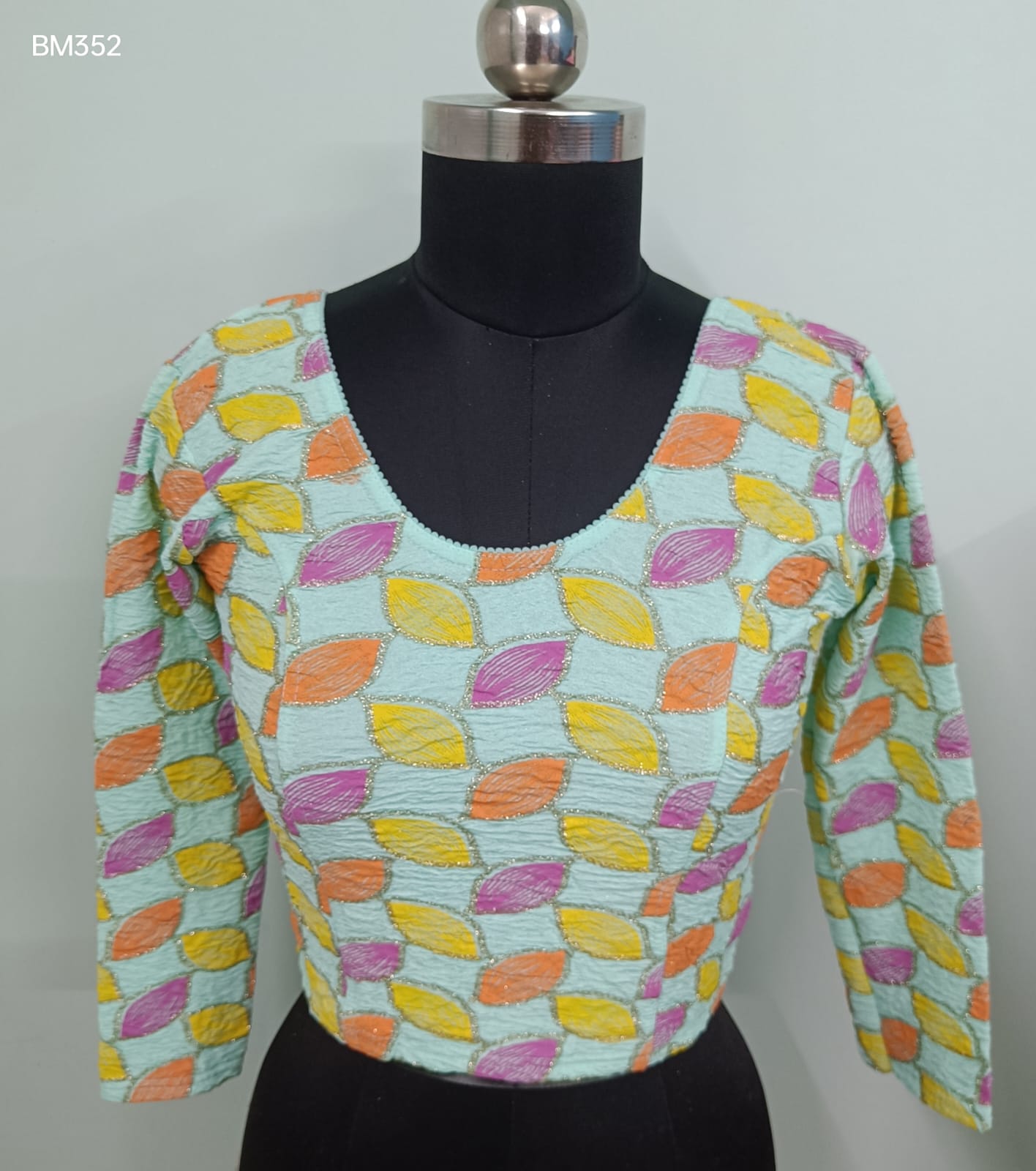 Light Green  Stretchable Free-Size Blouse - BM352