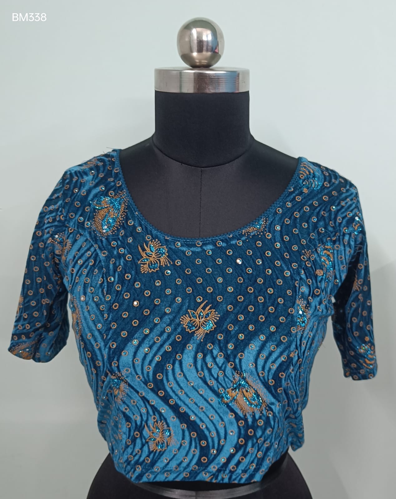 Blue Stretchable Free-Size Blouse - BM338
