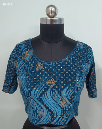 Blue Stretchable Free-Size Blouse - BM338