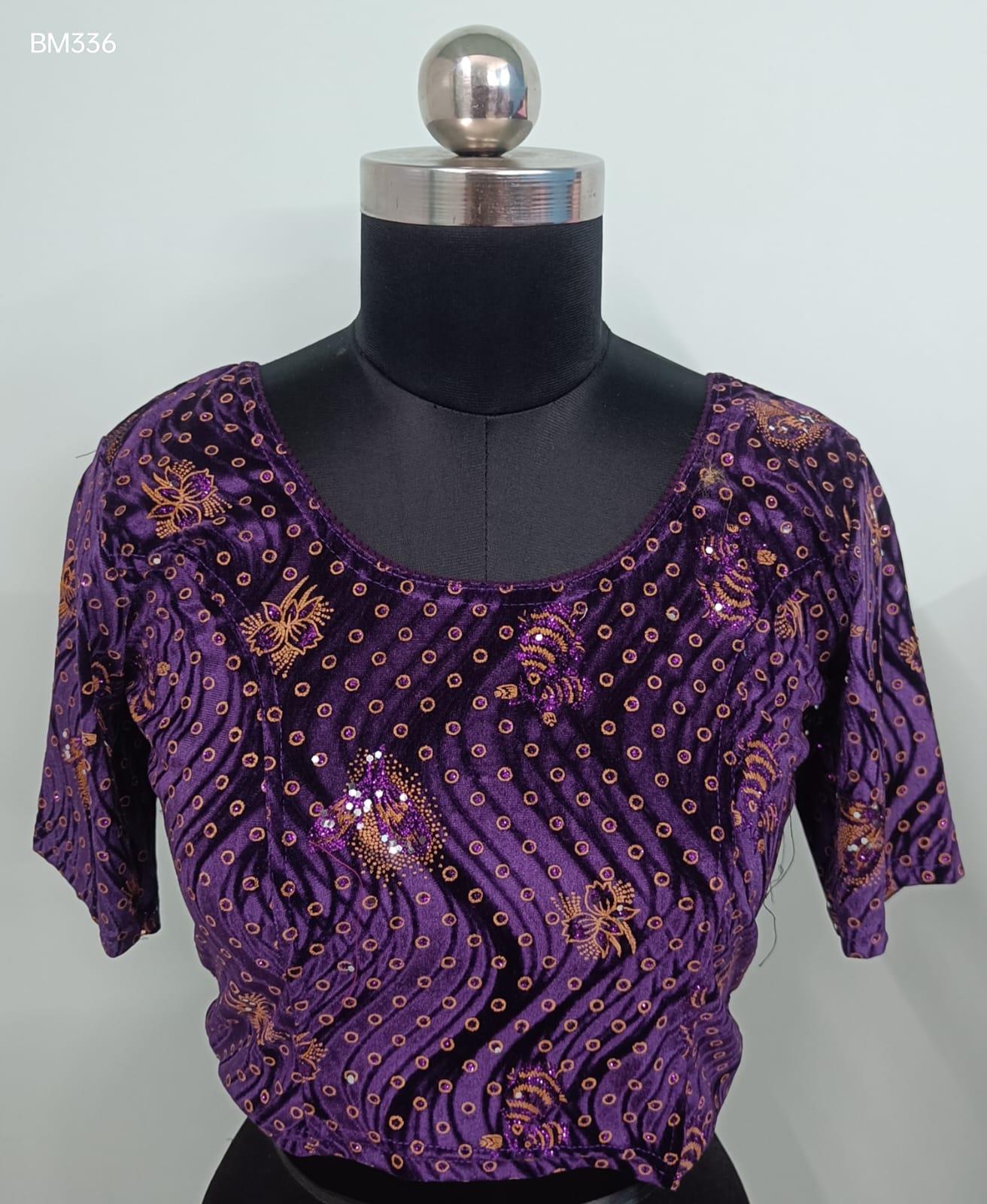 Purple Stretchable Free-Size Blouse - BM336