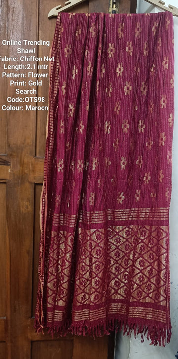 Maroon Online Trending Shawl - OTS98