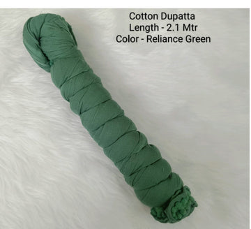 Reliance Green Cotton Dupatta  2.1 Mtr