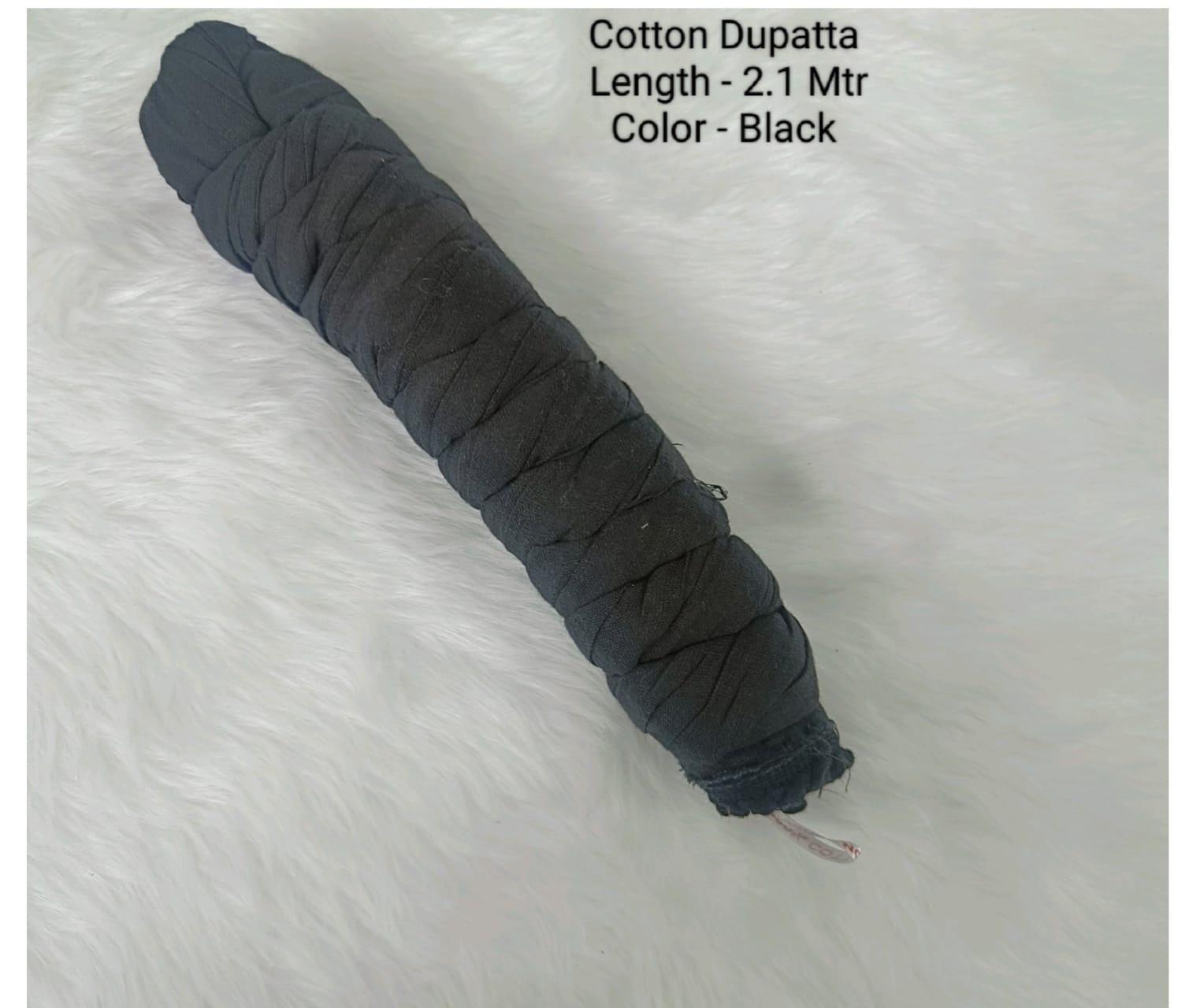 Black Cotton Dupatta  2.1 Mtr