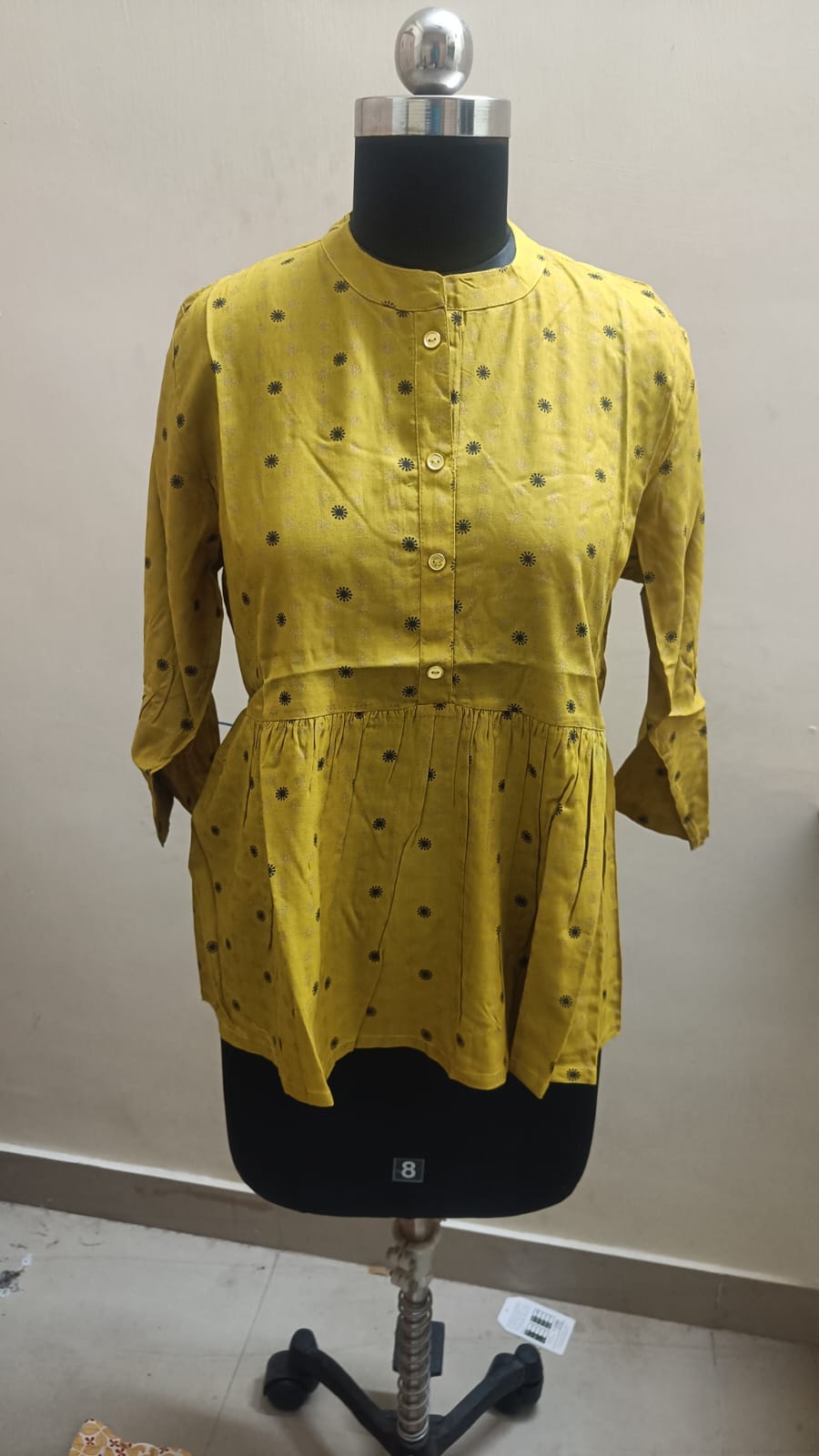 Mehandi Green Rayon Peplum  Tops -RT014