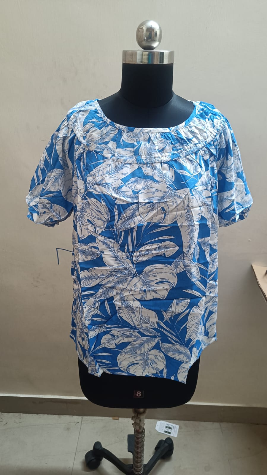 Blue Rayon Tunics Tops -RT018