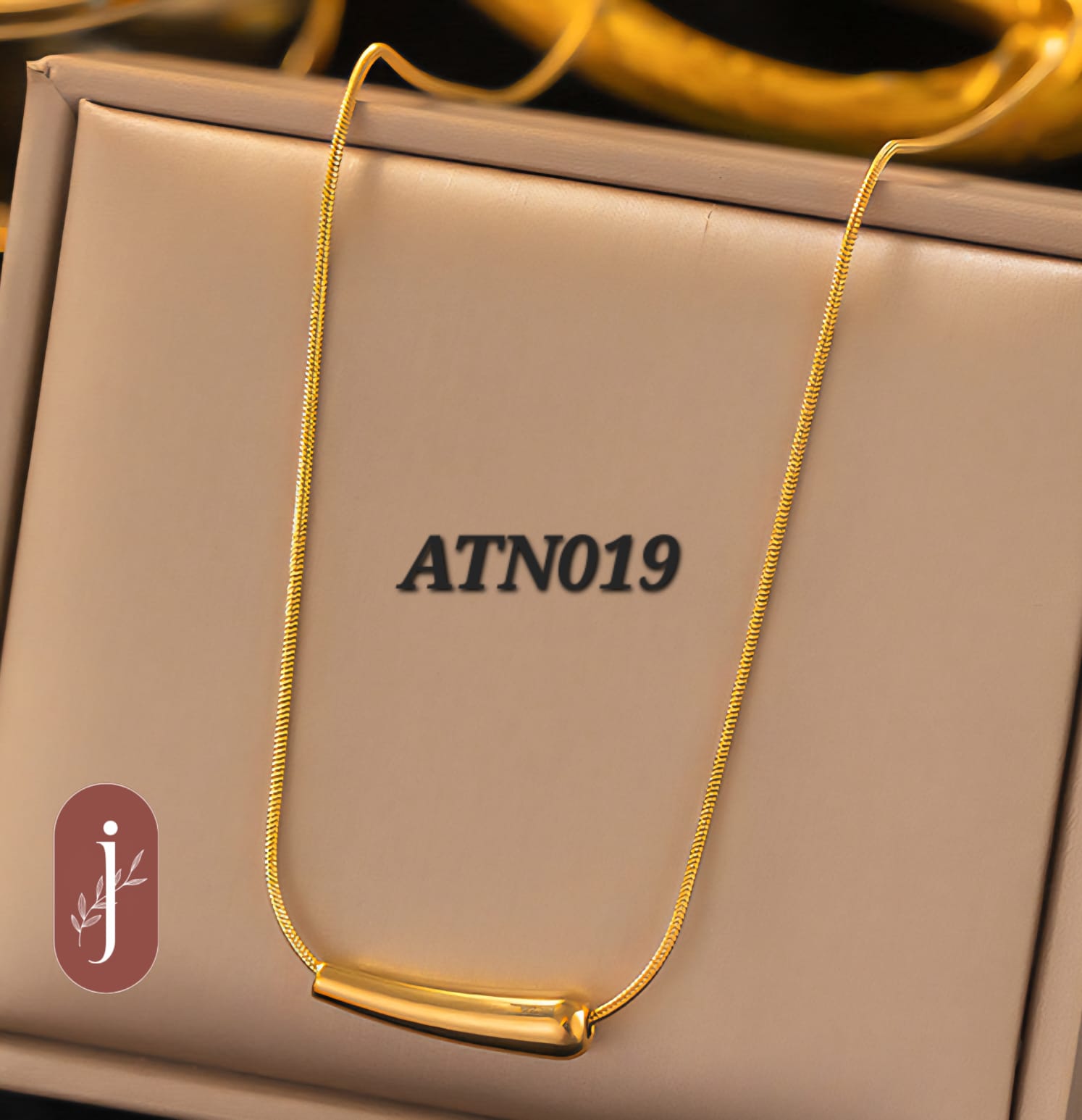 Anti Tarnish Gold Plated Golden Pendant Necklace - ATN019