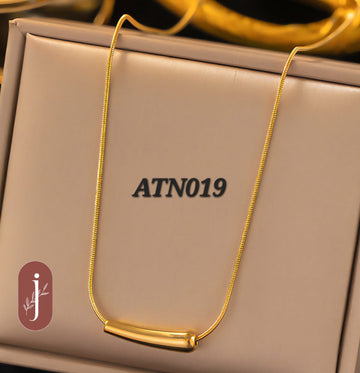 Anti Tarnish Gold Plated Golden Pendant Necklace - ATN019