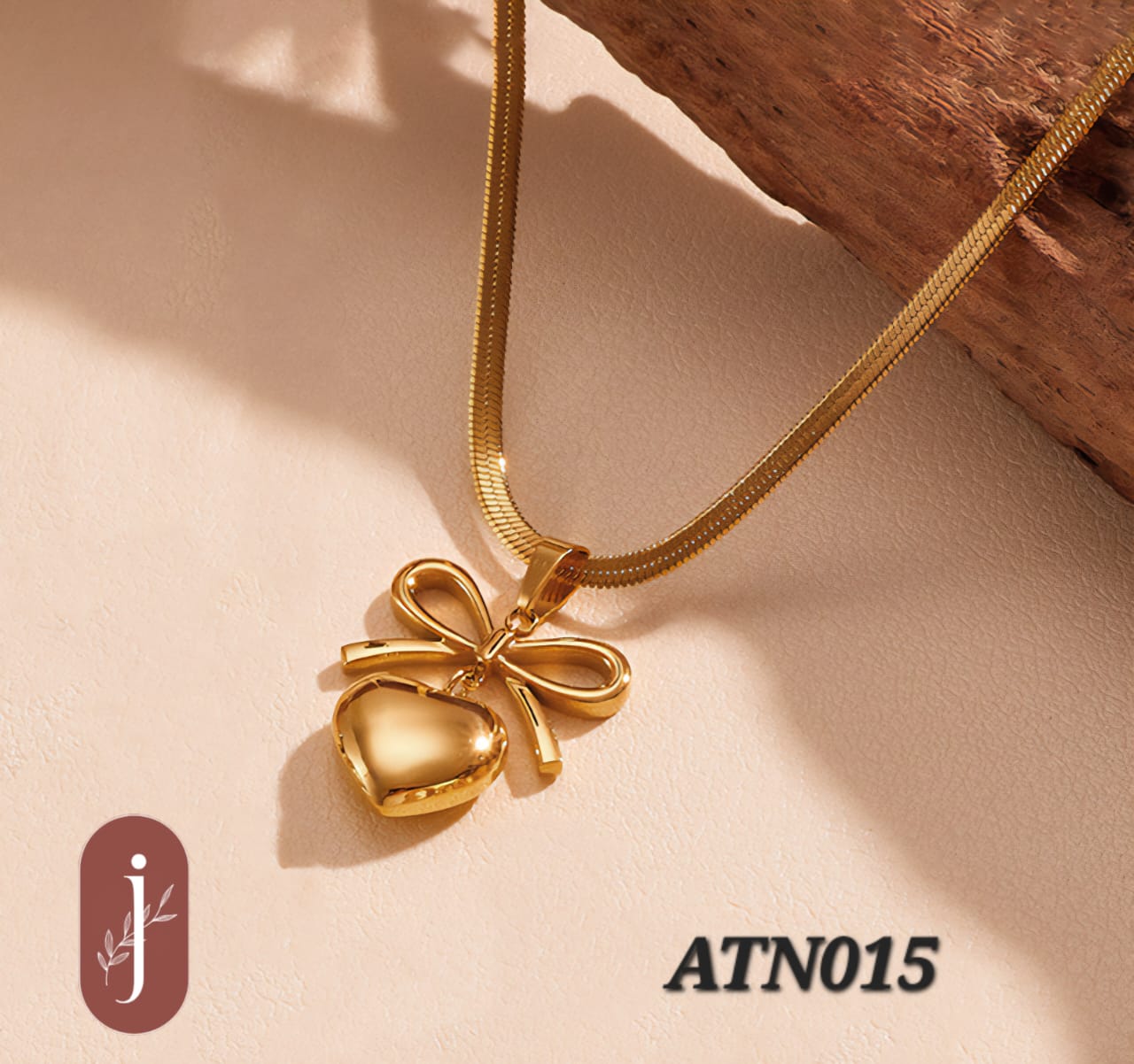 Anti Tarnish Gold Plated Golden Pendant Necklace - ATN015