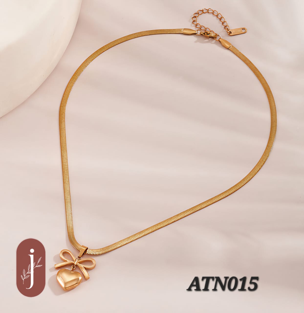 Anti Tarnish Gold Plated Golden Pendant Necklace - ATN015