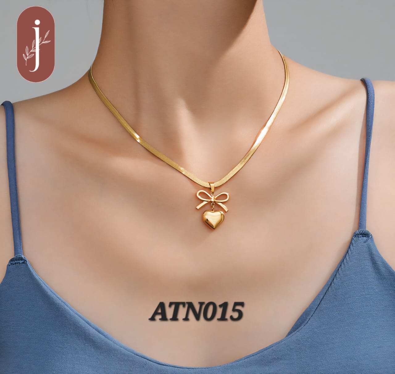 Anti Tarnish Gold Plated Golden Pendant Necklace - ATN015