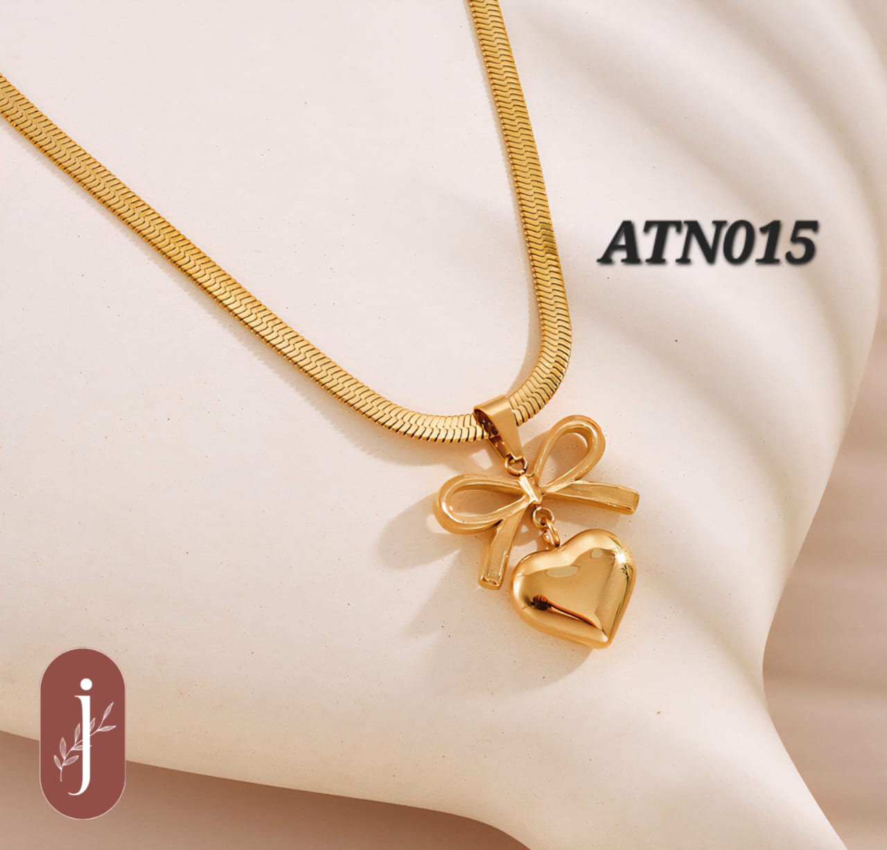 Anti Tarnish Gold Plated Golden Pendant Necklace - ATN015