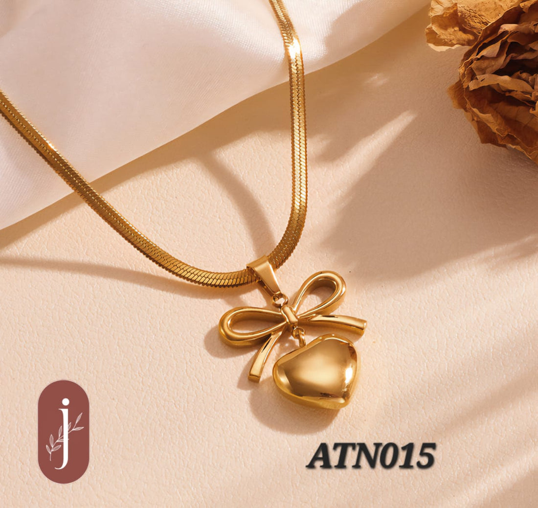 Anti Tarnish Gold Plated Golden Pendant Necklace - ATN015