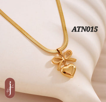 Anti Tarnish Gold Plated Golden Pendant Necklace - ATN015