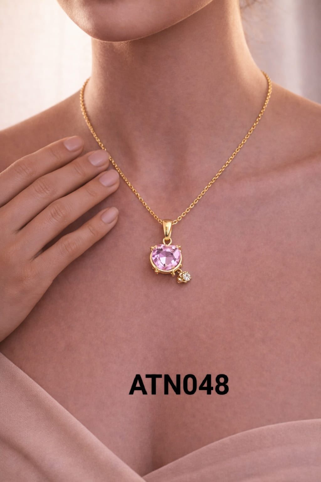 Anti Tarnish Gold Plated  Pendant Necklace - ATN048