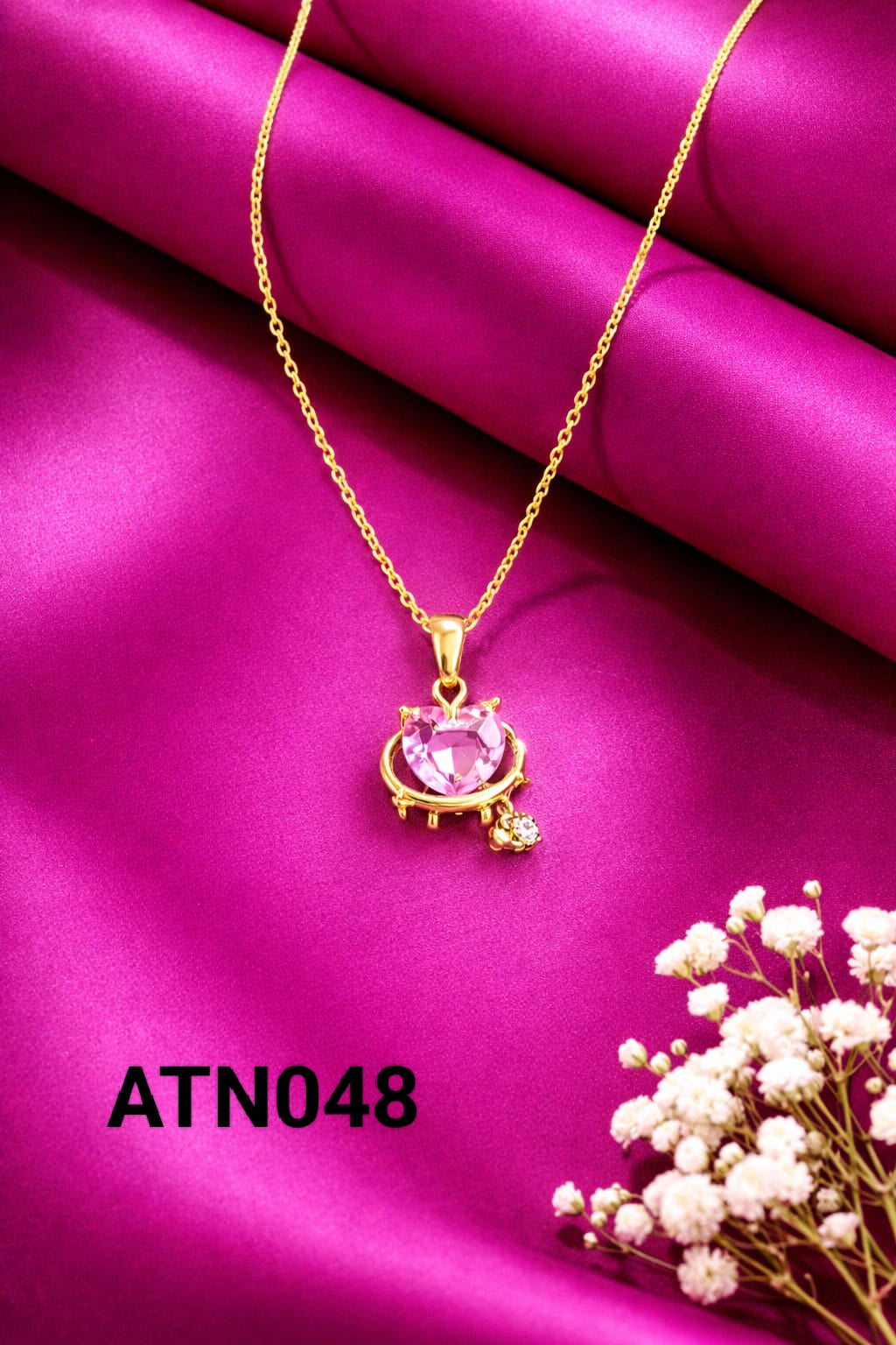 Anti Tarnish Gold Plated  Pendant Necklace - ATN048