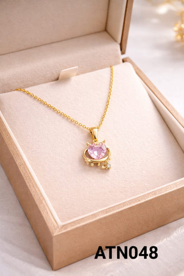 Anti Tarnish Gold Plated  Pendant Necklace - ATN048