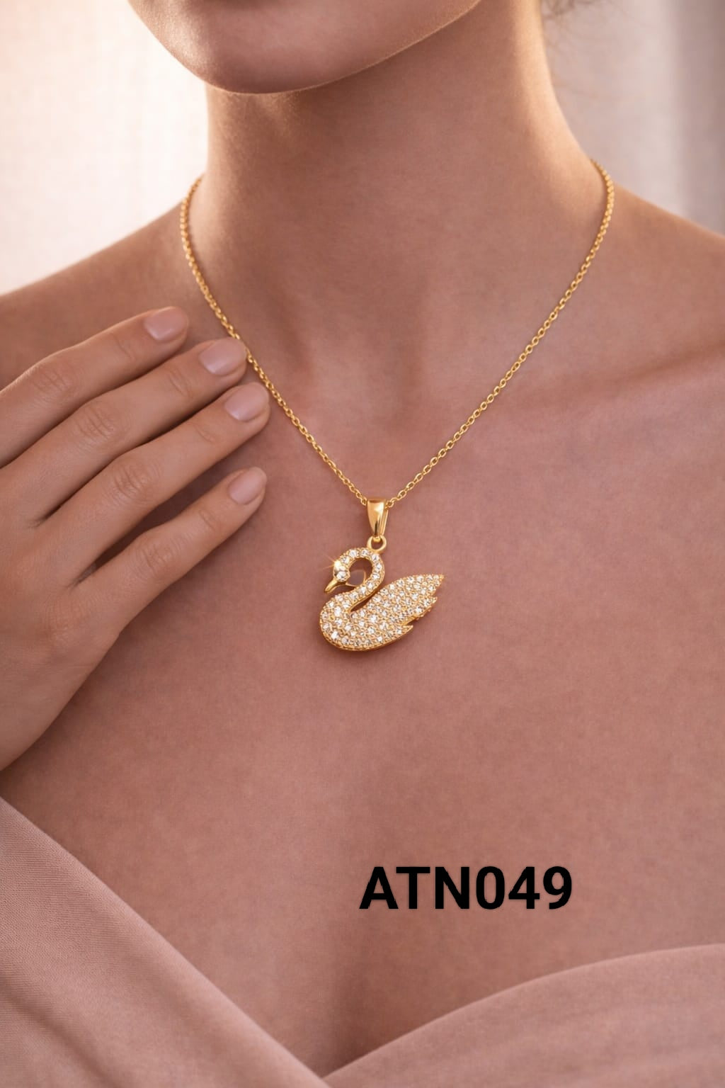 Anti Tarnish Gold Plated  Pendant Necklace - ATN049